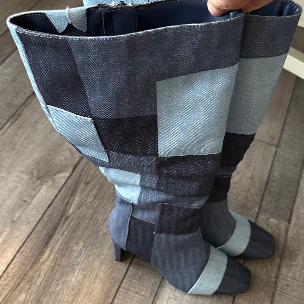 Impo Blue Patchwork Heeled Boots - Picture 5 of 6